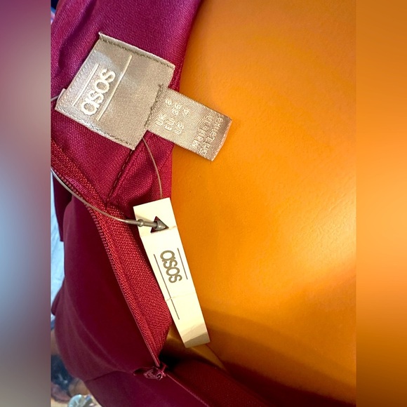 ASOS Purple/Maroon Unique Edgy Cut Out Dress Sz 4 - NWT - Picture 12 of 16